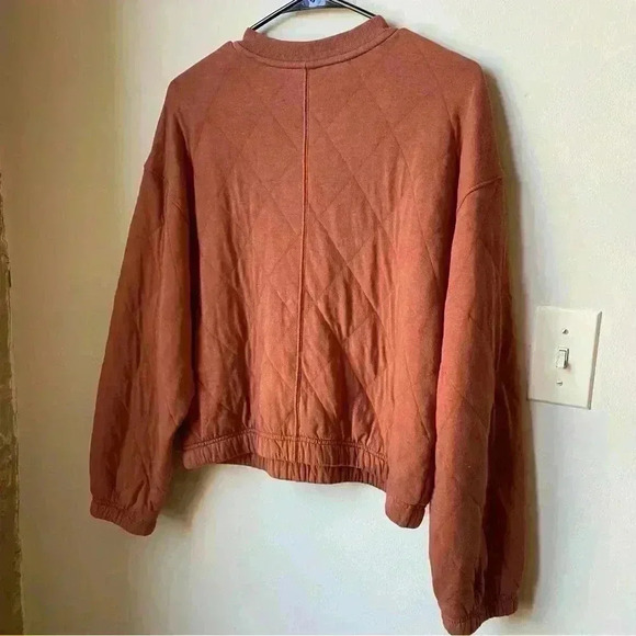 Half-Zip Quilted Sweater, Size M Boxy Sweater Comfy - Picture 12 of 13